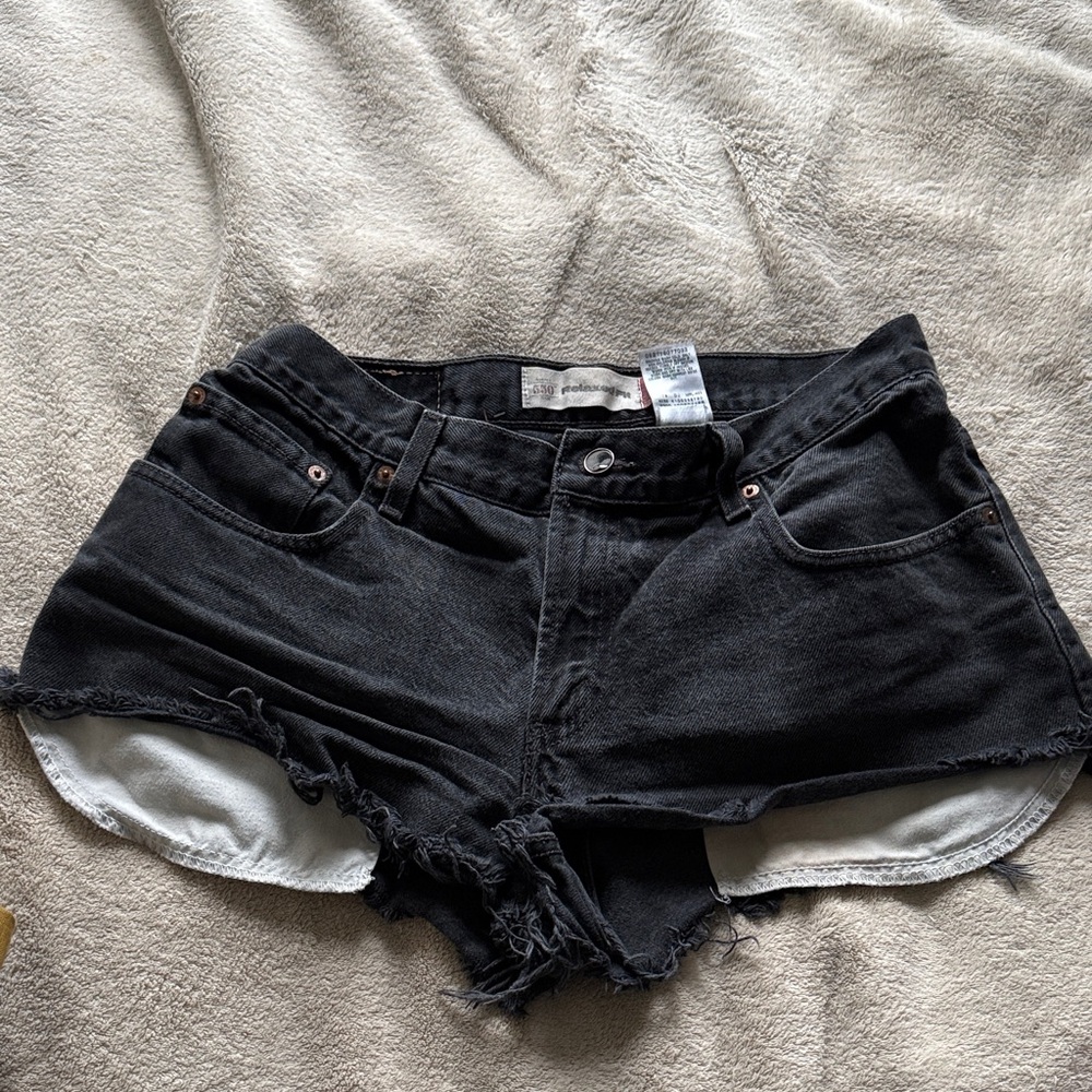 Levi's Black Jean cutoff Shorts for Women